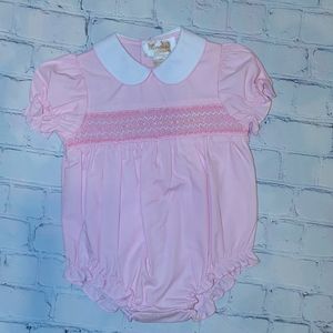 Rosalina Baby Smocked Bubble - Pink